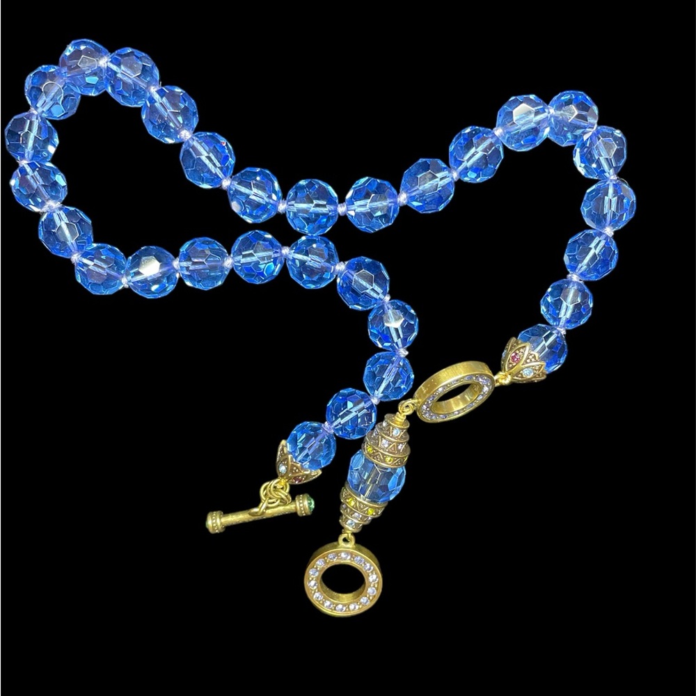 Heidi Daus Blue Crystal Toggle Necklace